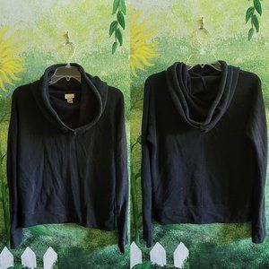 XS Black Mossimo Cowl Neck Sweater with MidSeam